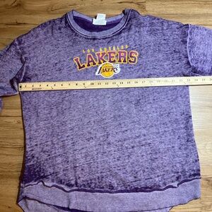 NBA Los Angeles Lakers Purple Burnout Sweatshirt Men’s M Vintage Style Crewneck